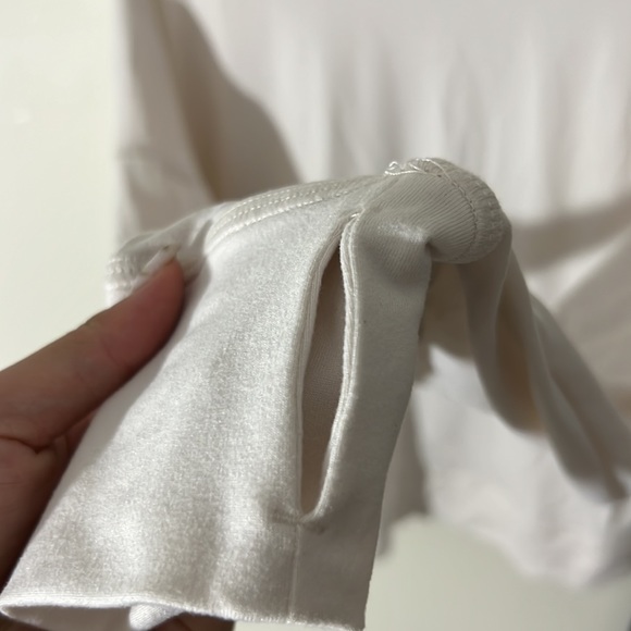 Marika Activewear - beige long sleeve slightly cropped top - Picture 8 of 10